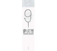 Unique 84109 Silver Metallic Number 9 Birthday Cake Sparkler, 7" 1 Pc, Age 9