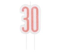 Unique 84984 Number Birthday Candle | Rosegold | 1 Pc, Rose Gold, Age 30