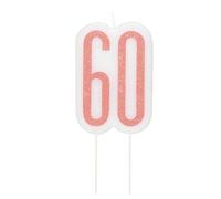 Unique 84987 Number Birthday Candle | Rosegold | 1 Pc, Rose Gold, Age 60