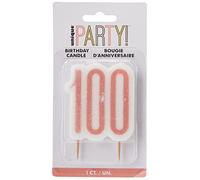 Unique 84992 Number Birthday Candle | Rosegold | 1 Pc, Rose Gold, Age 100