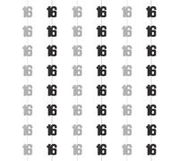Unique 87153 Hanging 16th Decorations-152 cm-Glitz Black Birthday Party-1 Count (Pack of 1)