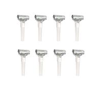 Prismatic Squawker Blowouts - Shimmering Silver Party Noisemakers - Perfect for All Events - 8ct