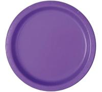 Unique 99164EU Eco-Friendly Paper Plates-18 cm-Neon Purple Colour-20 Count (Pack of 1)
