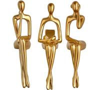 Unique Abstract Statue Resin Artwork, Artistic, Desktop, Gold | For Bookshelf Counter Workplaces Desktop Shelf Display, Unique Abstract Statue Resin Artwork Contemporary Design