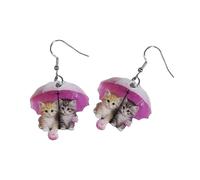 Unique Acrylic Drop Earrings Cats Jewelry Elegant Dangle Earrings Statement For Modern Youthful Women Statement