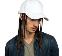 Unique African Braided Hair Baseball Cap, Hairpiece Sun Cap with Adjustable Belt, Dreadhair Hat for a trendy look