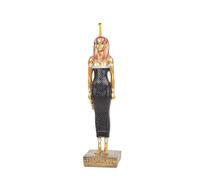 Unique Ancient Egyptian Statue of Goddess Maâ€™at Painted Gold Black Made in Egypt. Ma'at was The Goddess of Harmony and Justice