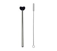 Unique and Eye Catching Heart Shaped Drink Straw Metal Sipping Straw Multifunctional Drink Tube Lip Health Sipper