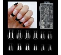 Unique and Secure on Nail No Need to File Fake Nails European and Inspired Nail Enhancements Long French Tip