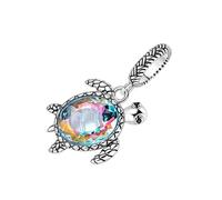 Unique Animal Charm Heart Shaped Pendant Cats Paw Dog Turtles Accessory Silver Lightweight Jewelry Accessories Small Animal Pendant