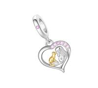 Unique Animal Charm Heart Shaped Pendant Cats Paw Dog Turtles Accessory Silver Lightweight Jewelry Accessories Small Animal Pendant