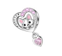 Unique Animal Charm Heart Shaped Pendant Cats Paw Dog Turtles Accessory Silver Lightweight Jewelry Accessories Small Animal Pendant