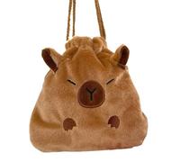 Unique Animal Plush Cosmetic Pouches Large Capacity Drawstring Storage Bag Festival Gift Bags for Travel and Daily Use Travel Organized