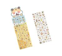 Unique Animal Shape Scrapbook Sticker Adhesive Label Texture for Planners Diaries Creative Repositionable Stationeries