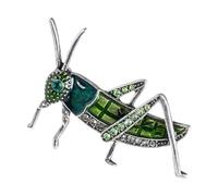 Unique Antique Locust Shape Brooch Pin Featuring Glittering Rhinestones Perfect for Outfit Enhancement Fashion Statement Pin