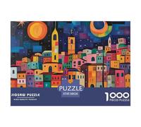 Unique Architecture Puzzle 1000 Piece City Puzzles Family Puzzle Game Have Fun Learning 100% Recycled Cardboard Home Decoration 38x26cm/1000pcs