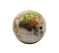 Unique Art 3-Inch Pearl Swirl Ocean Gemstone World Globe Paper Weight