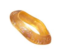 Unique Artistic Resin Bangle Distinctive Irregular Shape Striking Jewelry Stylish Her Fashion Statement