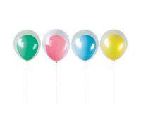 Unique Assorted Neon Colors Latex And Clear Layered Balloon Bouquet Kit