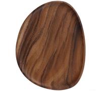 Unique Asymmetrical Walnut Wood Serving Dish for Presenting Nuts Dried Fruits and Sweets on a Wooden Base (C)