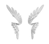 Unique Asymmetrical Wing Charm Earrings Fashion Female Earrings Copper Texture Suitable for Party and Daily Wear Wings Rivets Earrings
