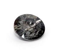 Unique Austrian Crystals Buttons for Sew On Fashion Rivoli Button 6-Pcs for Dresses Crafts Sewing Back Point Decorative Sparkling Black Diamond - Smoky Grey 10mm