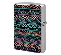 Unique Aztec Pattern Lighter Case Metal Protective Cover with Double-Sided Art Design, Cool Lighters Pouch Shockproof Lighter Cover for Men Women Gifts, Lighters Not Included