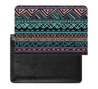 Unique Aztec Pattern Passport Holder with 3 Card Slots, Portable PU Leather Travel Wallet, Slim Protective Cover for Passport, ID, Credit Cards
