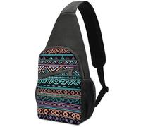 Unique Aztec Pattern Sling Bag for Men Women, Hands-Free Crossbody Bag, Casual Chest Bag for Running, Hiking, Travel