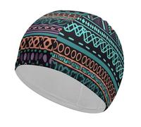 Unique Aztec Pattern Swim Cap High Elasticity Swimming Cap Non-Slip Swim Hat Fit Long Hair Short Hair (Men and Women)