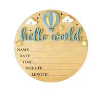 Unique Baby Memory Keepsakes for Writing Name Weight Height and Birth Time Wood Baby Name Plate
