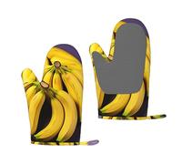Unique Banana Fruit Oven Mitts Heat Resistant Non-Slip Silicone Kitchen Gloves For Kitchen,Cooking,Baking,Grilling, 1 Pair