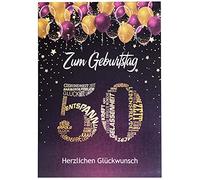 Unique Birthday Card 50 Large Greeting Card 50th Birthday A5 Card 50 with Congratulations Number 50 Folding Card 50th Birthday Women Men