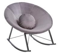 Unique Black Chair, Stylish Conical Seat With Velvet Upholstery, Luxe Armless Chair With A Plush Cushion Premier Housewares Grey One Size
