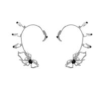 Unique Bone Ear Cuff with Gothic Spider Detail No Hole Required Alloy for Trendy Outfits Brown Recluse Cuff Gothic Brown Recluse Jewelry