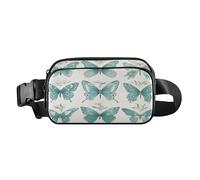 Unique Butterflies White Fashionable Fanny Waist Pack for Men Women Multipurpose Belt Bag Travel Wallet with Adjustable Strap for Travel Gym Work, Aesthetic Fighting Fish, One Size