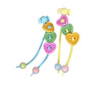 Unique Button Dangle Earrings Dynamic Tassel Decoration Comfortable Ear Accessories Trendy Accessories Gift Unique Dopamine Button Jewelry, フリーサイズ