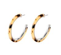 Unique C Shaped Hoops Earrings with Leopard Appeal Portable and Sturdy Materials for the Modern Woman Casual Wear Leopard Round Earrings