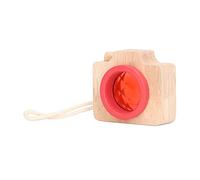 Unique Camera Style Prism Lens Toy, Novel Bee Eye Effect Children's Toy, Play and Learn Bee Eye Prism Lens, Portable Pocket Size (Red)