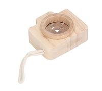 Unique Camera Style Prism Lens Toy, Novel Bee Eye Effect Children's Toy, Play and Learn Bee Eye Prism Lens, Portable Pocket Size (Wood Color)