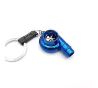 Unique Car Turbo Key Chain with Sound, Mini Auto Turbo Key Ring Bag Charms, Auto Parts Pendant Gifts(Blue)