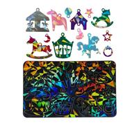 Unique Carousel Pendant Resin Molds Merry-Go-Round Earring Silicone Molds with Hole Jewelry Making Craft Pendant Moulds