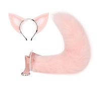 Unique Cat Ear Shape Headband Performances Ornaments Festival Party Faux Tail