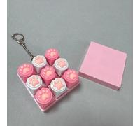 Unique Cat Paw Button Keycap 9-Key Silent Keyboard Keychain Fidget Toy for Stress Relief