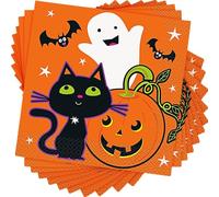 unique Cat & Pumpkin orange napkins 2020
