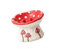 Unique Ceramic Slow Feeding Pet Bowl with Mushroom Design to Fast Eating and Vomiting Dog Cats Food Water Bowl Lovely Mushroom Shape Pet