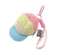 Unique Charm Meshed Bag Feature Cap Shape for Travel Essential Secures Valuables Like Coin Keys Portable Washable Vibrant Color Bag