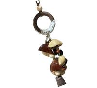 Unique Charm Windchime Natural Nut Shell Keychain Ornament for Relaxation Yoga Stress Relief Gift Musical Pendant Decoration