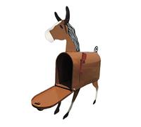 Unique Chicken Cow Horse Mailbox Metal Wall Mounted Mailboxes Animal Box Weatherproof Outside Farm Crafts Decoration K0N3 G