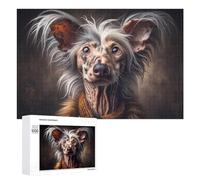 Unique Chinese Crested Dog Portrait Jigsaw Puzzle, 1000 PCS, Relaxing Activity for Adults, A Creative Way to Unwind after A Busy Day, at Home